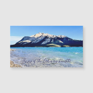 Mountain Lake Joy of the Lord Inspiring Magnet