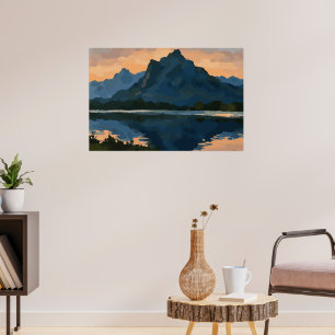 Mountain Lake Landscape Poster