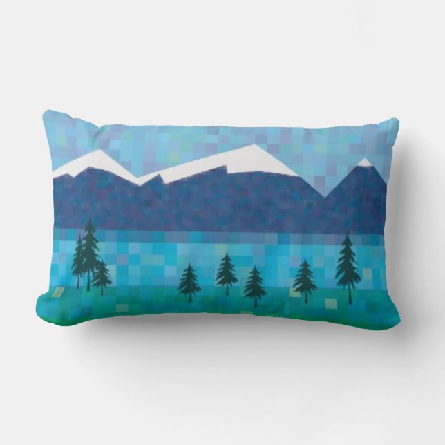 Mountain lake lumbar cushion (Front)