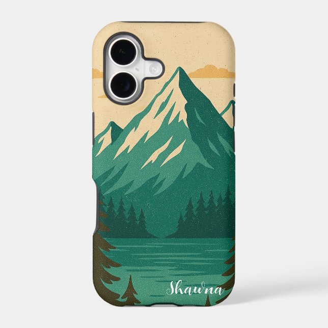 Mountain Lake Nature iPhone Case - Custom Design (Back)