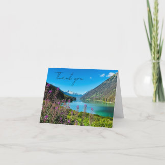 Mountain Lake Photography Folded Thank You Card