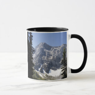 Mountain Lake Reflecting Mountain Framed By Trees Mug