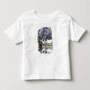 Mountain Lake Reflecting Mountain Framed By Trees Toddler T-Shirt