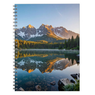 Mountain Lake Reflection Spiral Notebook