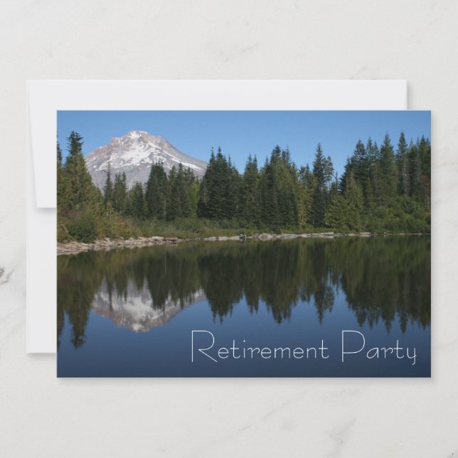 Mountain Lake Retirement Party Invitation (Front)