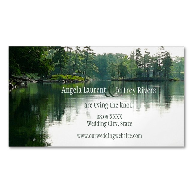 Mountain Lake save the date magnet (Front)