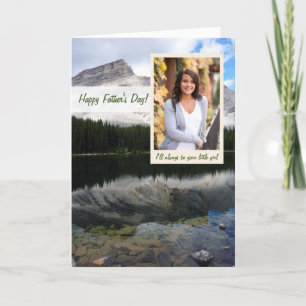 Mountain Lake Scene Photo Father's Day Card