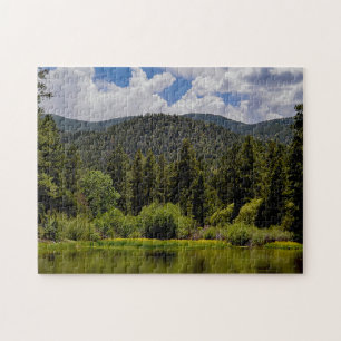 Mountain lake scene puzzle