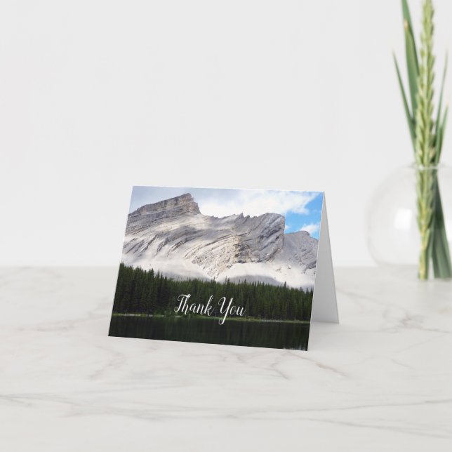 Mountain Lake Scene Thank You Card 2 (Front)
