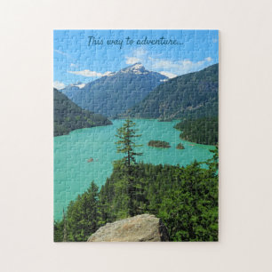 Mountain Lake Scenery in North Cascades WA Jigsaw Puzzle