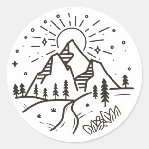 Mountain & lake Sticker
