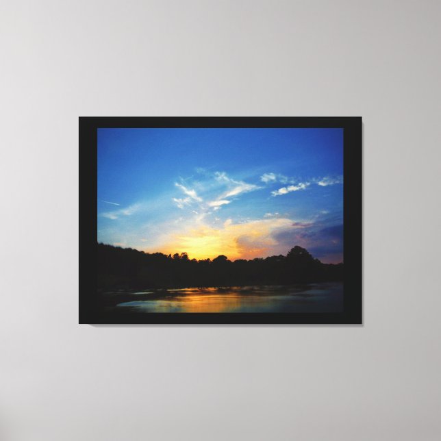 Mountain Lake Sunset Canvas Print (Front)