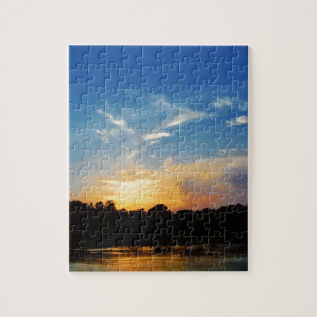 Mountain Lake Sunset Jigsaw Puzzle (Vertical)