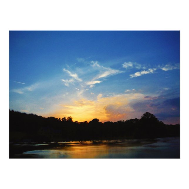 Mountain Lake Sunset Photo Print (Front)