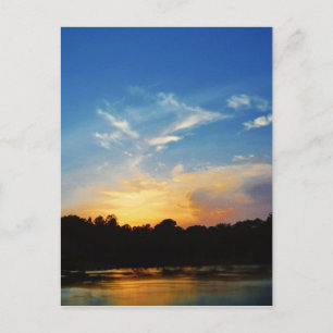 Mountain Lake Sunset Postcard