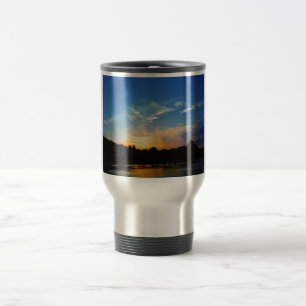 Mountain Lake Sunset Travel Mug