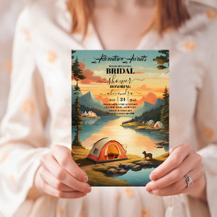 Mountain Lake Wedding Bridal Shower Invitation