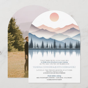 Mountain Lake Wedding Invitation