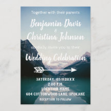 Mountain Lake Wedding Invitations