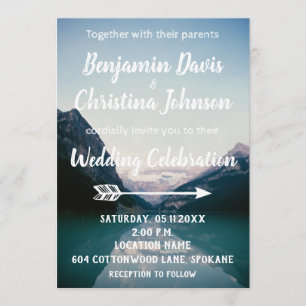 Mountain Lake Wedding Invitations
