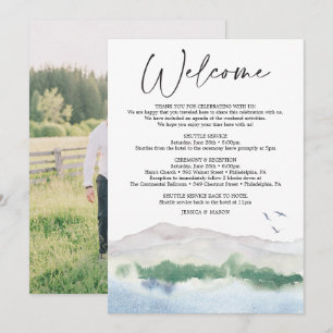 Mountain Lake Wedding Welcome Itinerary Letter Programme