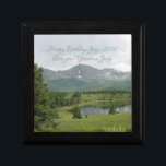 Mountain Lake with Message Tile Inlay Box<br><div class="desc">Personalise your message on this fabulous Mountain Lake tile inlay decorative box.  This lake is in the high elevations of the Colorado mountains.  Storms roll thru then the sun breaks thru in all it's brilliance and the land sparkles with droplets of rain.</div>