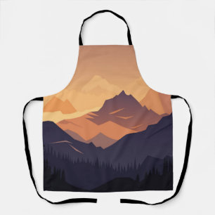 Mountain landscape adventure apron