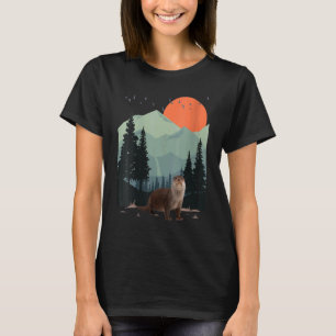 Mountain Landscape Adventure Sunset Pine Tree Sea T-Shirt