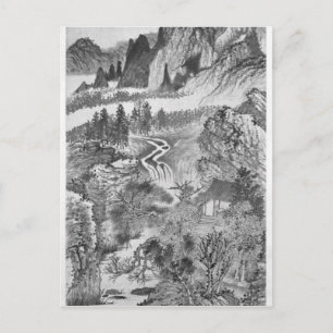 Mountain Landscape, after Huang Gongwang 1671 Postcard