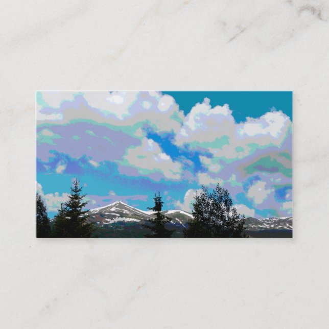 mountain landscape art business card template (Front)