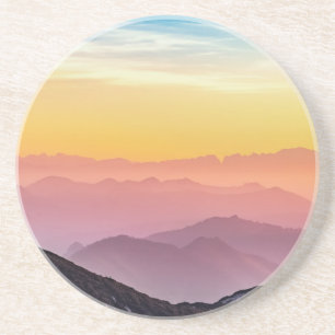 Mountain Landscape at Sunset Coaster