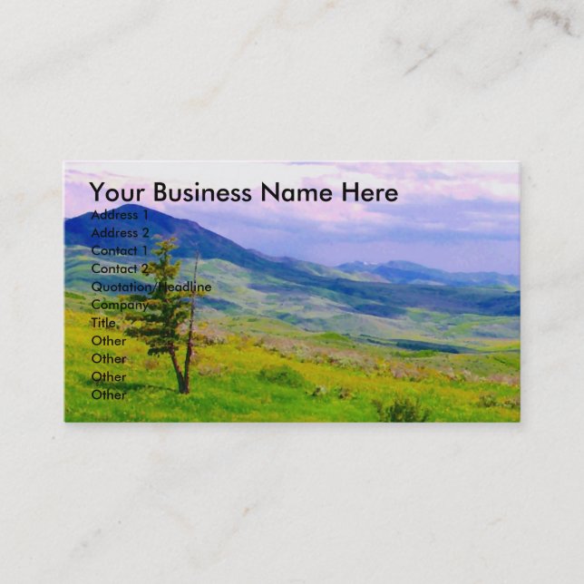 Mountain Landscape Business Card (Front)