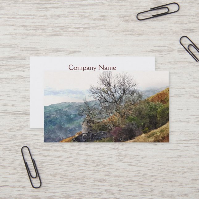 MOUNTAIN LANDSCAPE BUSINESS CARD (Front/Back In Situ)