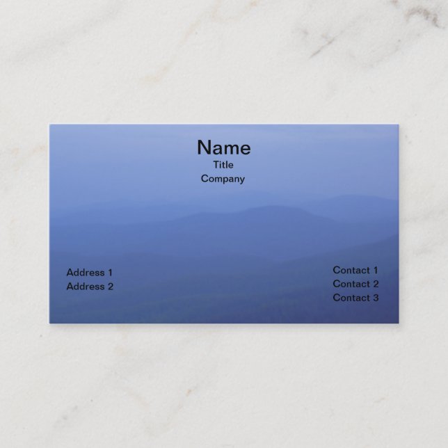 Mountain Landscape Business Card (Front)