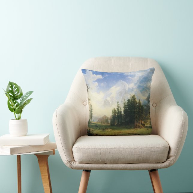 Mountain Landscape by Albert Bierstadt Cushion (Chair)
