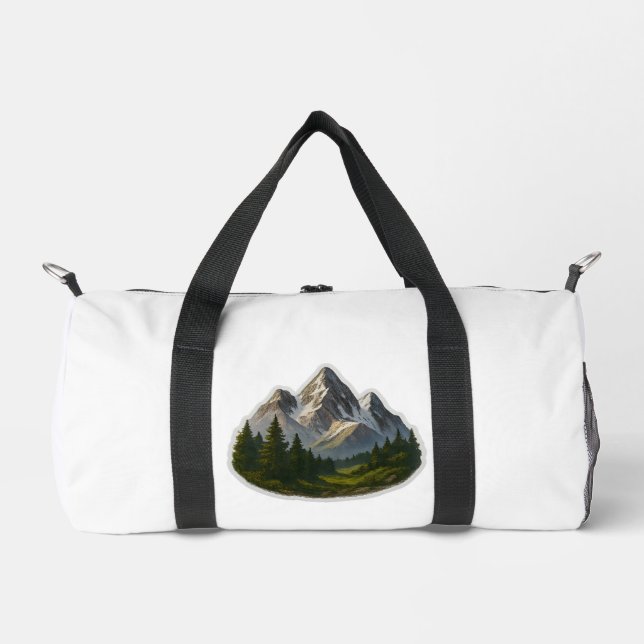 Mountain Landscape Design Duffle Bag (Front)