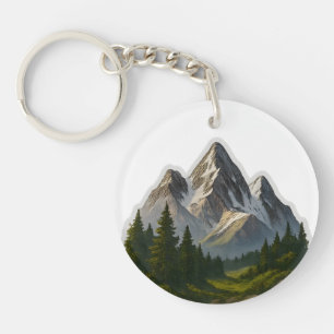 Mountain Landscape Design Key Ring