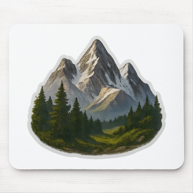 Mountain Landscape Design Mouse Mat (Front)