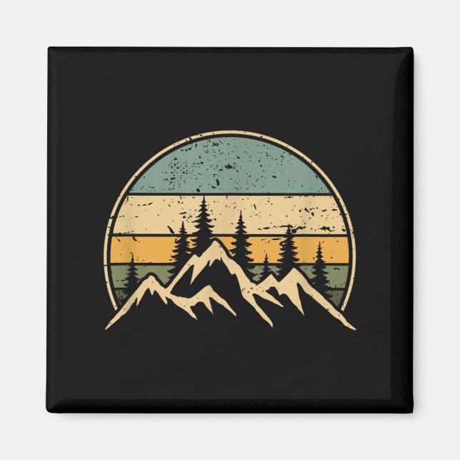 Mountain Landscape Forest Trees Nature Wildlife Magnet (Front)