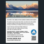 Mountain Landscape, Hiking and Climbing Advert Flyer<br><div class="desc">Mountain Landscape,  Hiking and Climbing Advertising Flyers By The Business Card Store.</div>