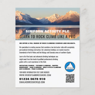 Mountain Landscape, Hiking and Climbing Advert Flyer