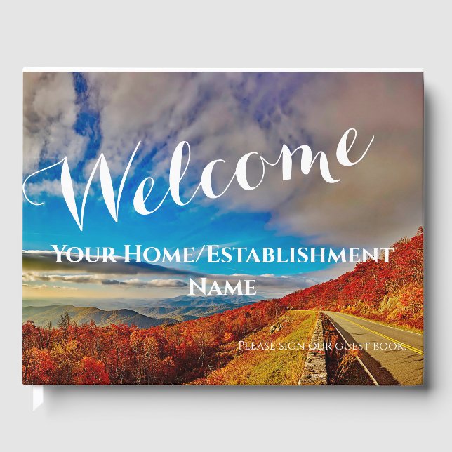 Mountain Landscape Home/ Establishment Guest Book (Front)