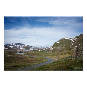 Mountain landscape in Norway photo print