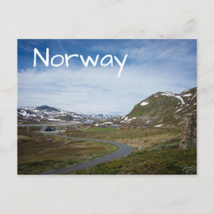 Mountain landscape in Norway postcard