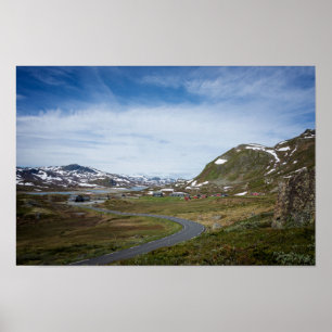 Mountain landscape in Norway poster