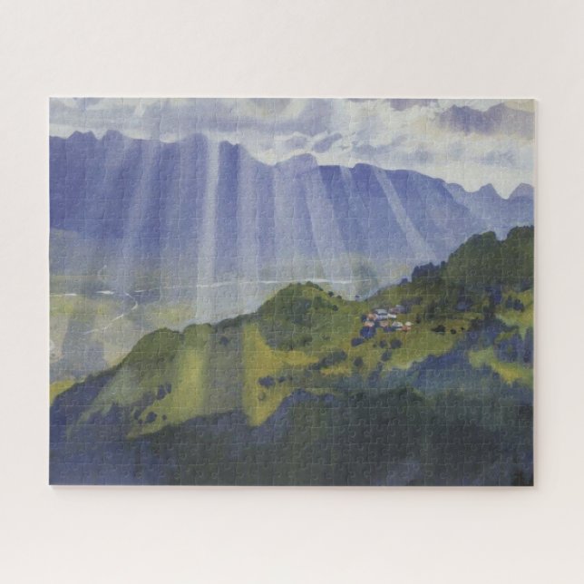 Mountain Landscape in Switzerland (Serebriakova) Jigsaw Puzzle (Horizontal)