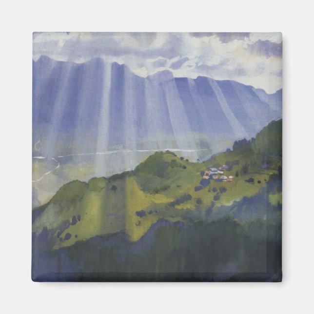 Mountain Landscape in Switzerland (Serebriakova) Magnet (Front)