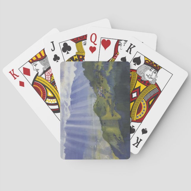 Mountain Landscape in Switzerland (Serebriakova) Playing Cards (Back)