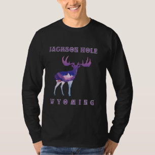 Mountain Landscape Inside A Moose Jackson Hole Wyo T-Shirt