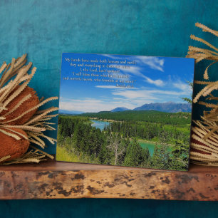 Mountain Landscape Inspirational Plaque